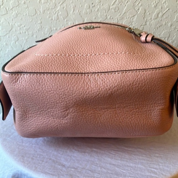 Coach: Pink Andi (F30530) Mini Leather Backpack- Silver Tone main image 7